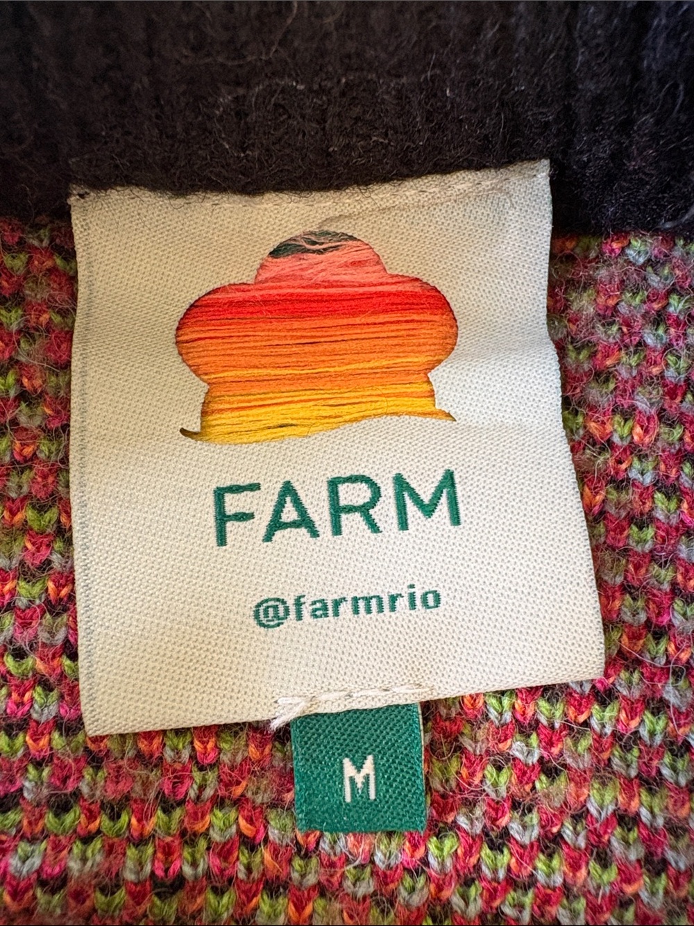 FARM Rio The Dance Multicolor Knit Sweater Size Medium - Picture 6 of 13